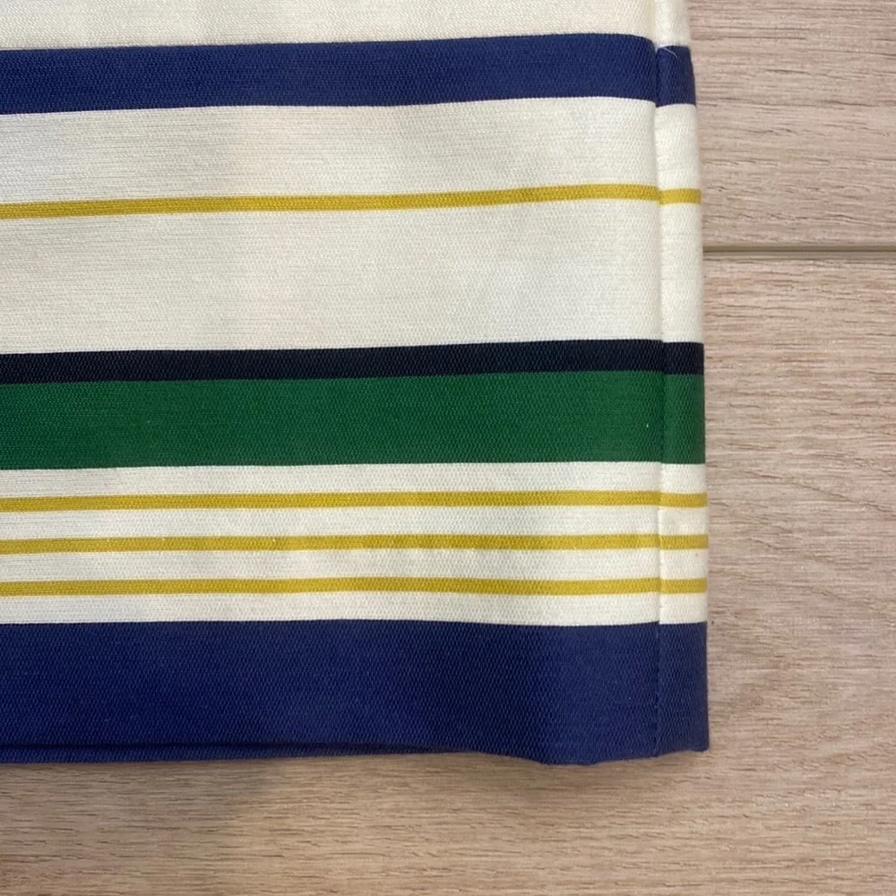 J. Crew Striped Twill Mini‎ Skirt Preppy Classic Multicolor